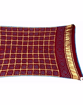All Over Maroon Color Gaji Silk Bandhani Dupatta