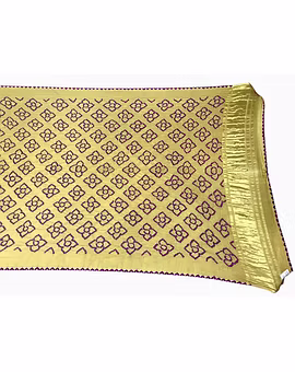 All Over Cream Color Gaji Silk Bandhani Dupatta