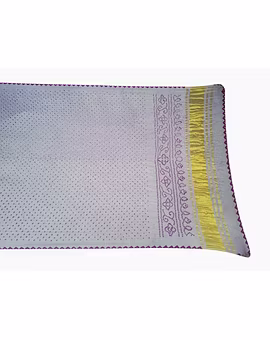 All Over White Color Gaji Silk Bandhani Dupatta