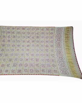 All Over White Color Gaji Silk Bandhani Dupatta