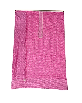 All Over Pink Color Cotton Satin Printed Dress