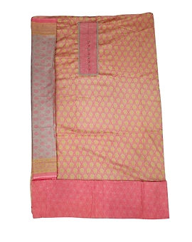 All Over Light Pink Color Cotton Satin Printed Dress