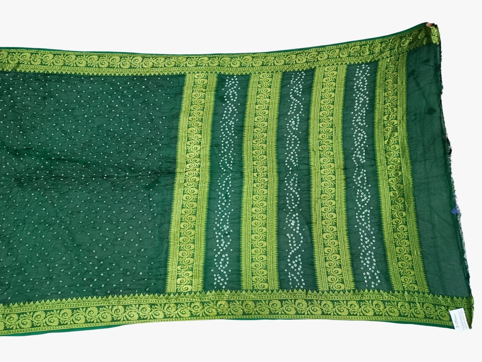 All Over Green Color Art Silk Bandhani Saree-KSA3X-10736