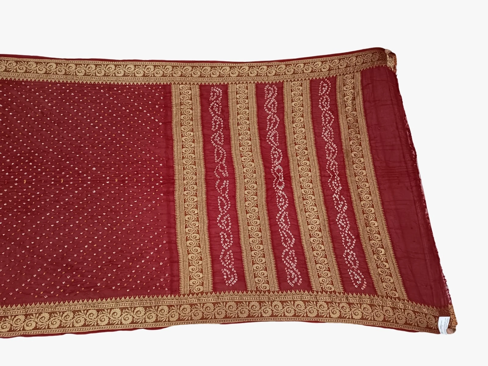 All Over Red Color Art Silk Bandhani Saree-KSA3X-10780