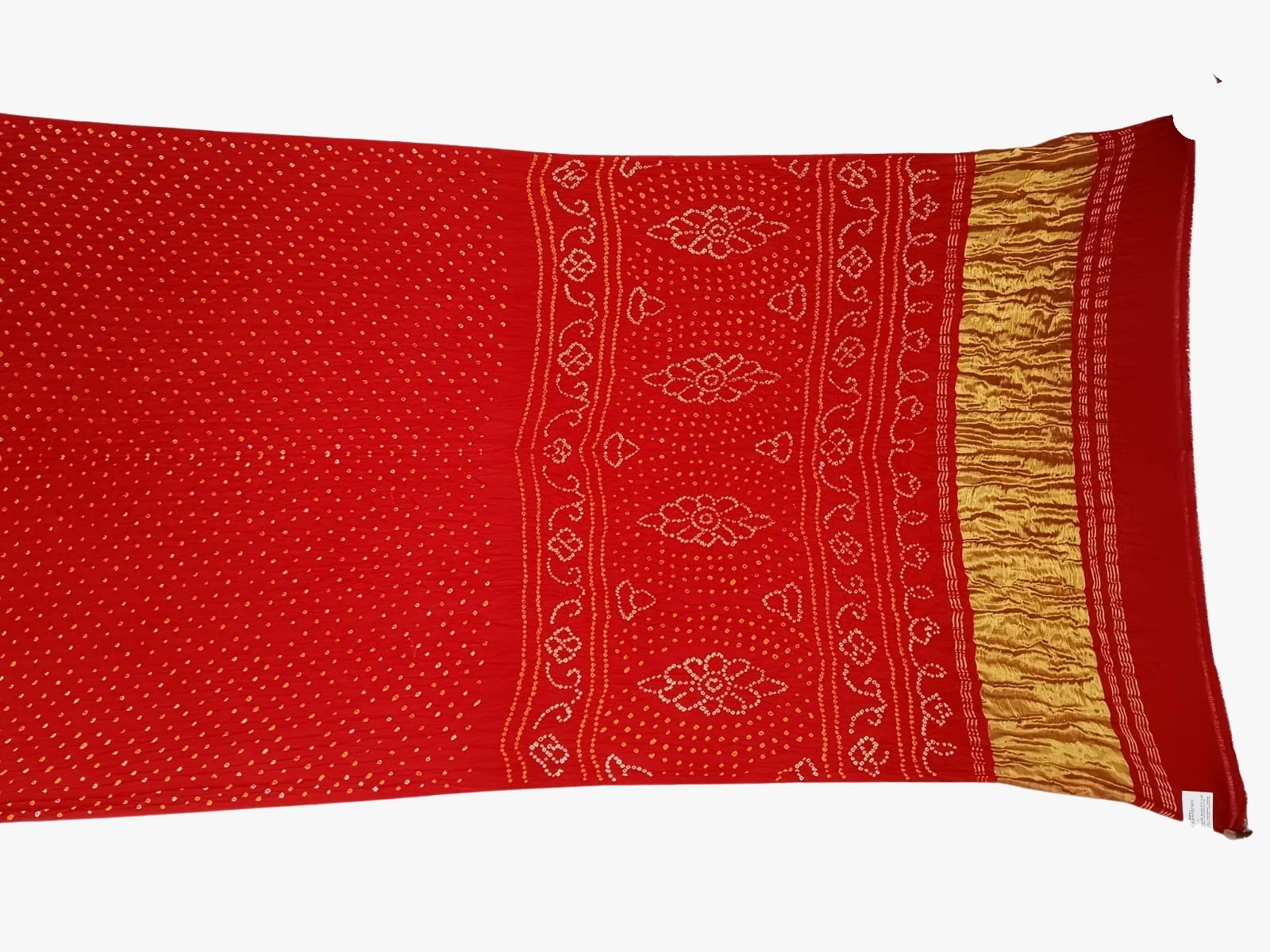 All Over Red Color Gaji Silk Bandhani Saree-KSA7X-10103