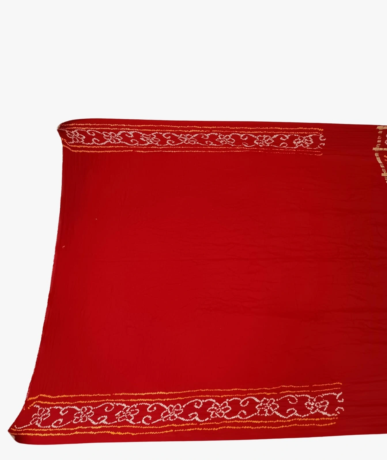 All Over Red Color Gaji Silk Gharchola Bandhani Saree-2