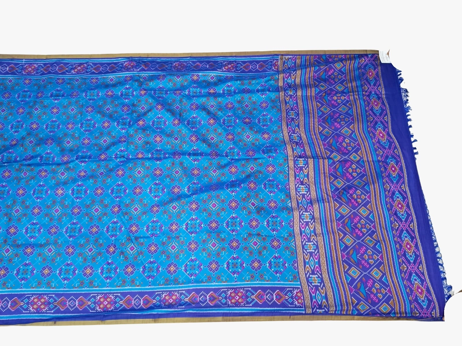 All Over Sky Blue Color Art Silk Print Patola Dupatta-KSH3X-9003