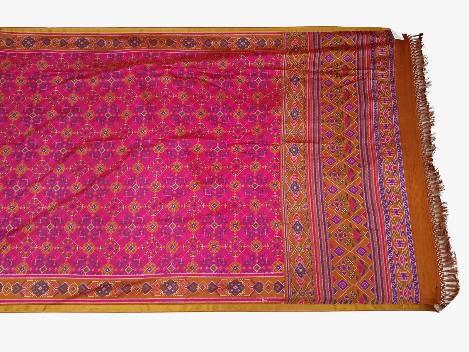 All Over Pink Color Art Silk Print Patola Dupatta-KSH3X-9007