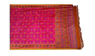 All Over Pink Color Art Silk Print Patola Dupatta