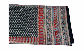 All Over Black Color Art Silk Patola Print Saree