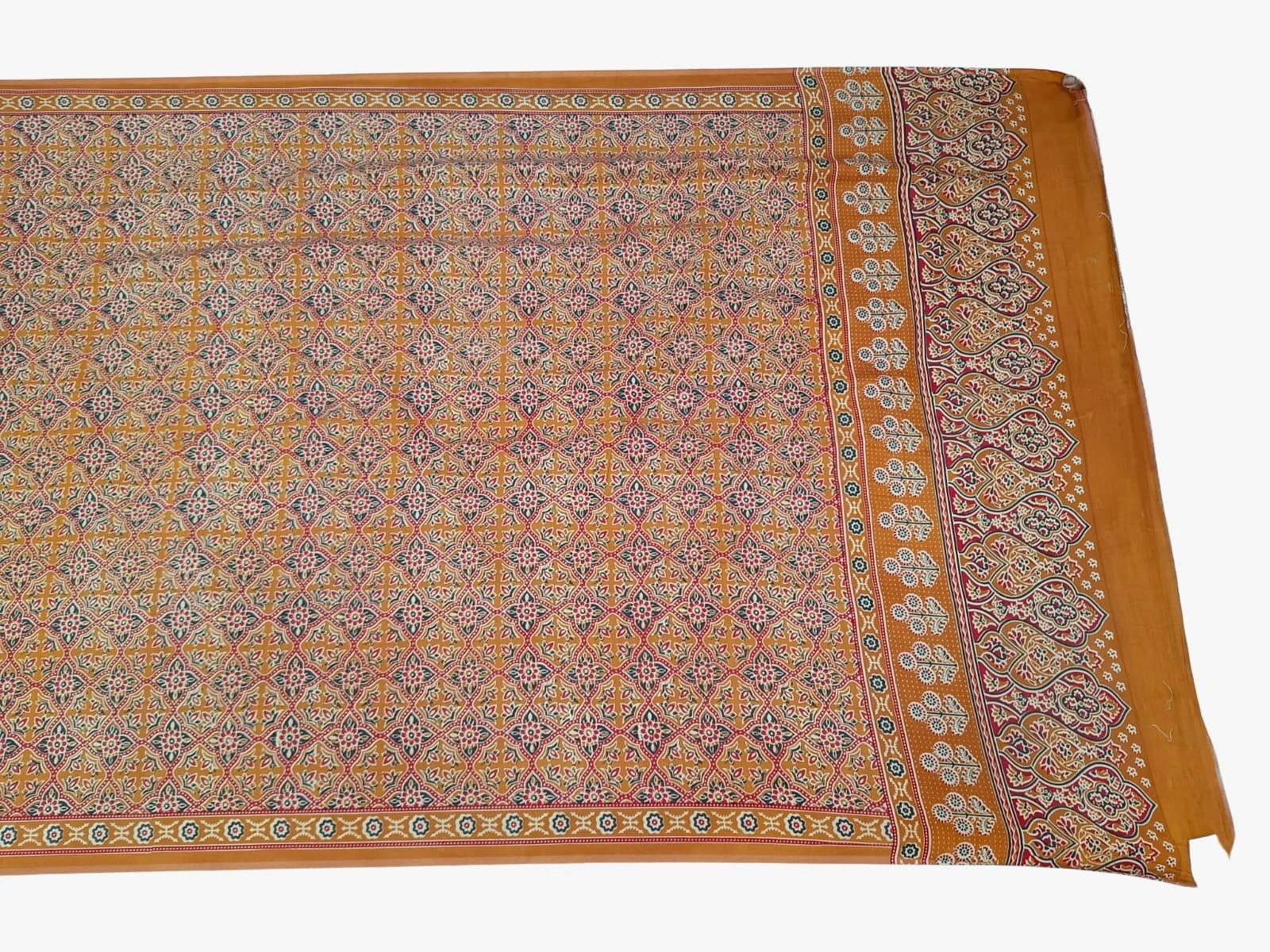 All Over Rust Color Art Silk Patola Print Saree-KSA3Xp-9010