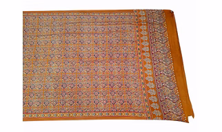All Over Rust Color Art Silk Patola Print Saree