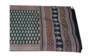 All Over Black Color Art Silk Patola Print Saree