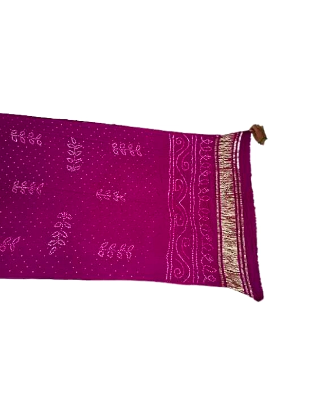 All Over Purple Color Art Silk Bandhani Dupatta-1