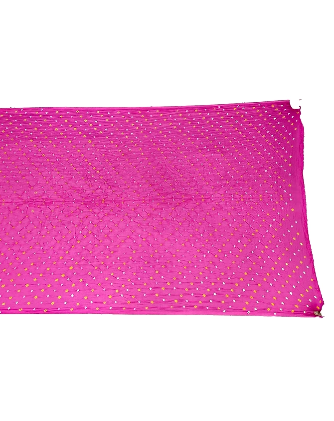 All Over Baby Pink Color Art Gaji Than Bandhani (3 Mtr)-1