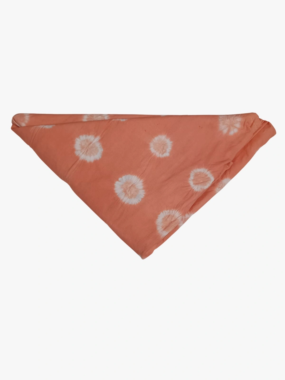 All Over Peach Color Cotton Satin Bandhani Than-1