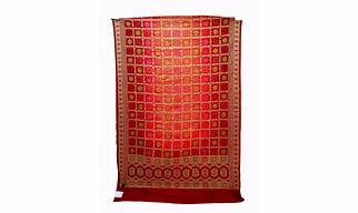 Light Dark Maroon Color Dupion Silk Bandhani Saree
