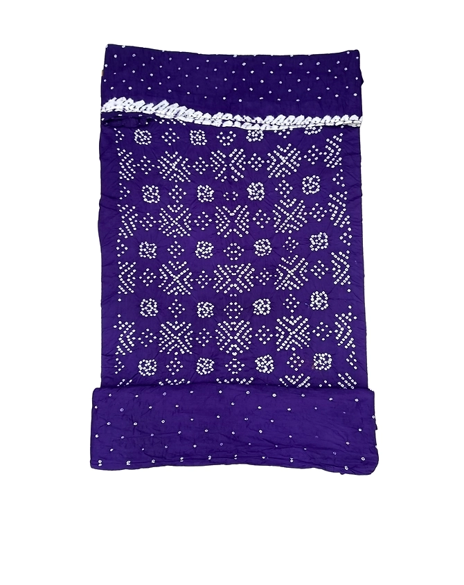 All Over Purple Color Cotton Bandhani Dress-KSB2X-12929