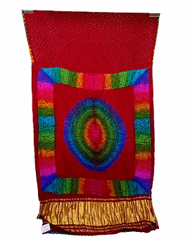All Over Maroon Color Pure Gaji Silk Bandhani Saree