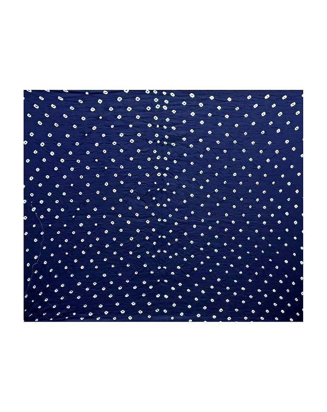 All Over Indigo Color Cotton Bandhani Saree-2