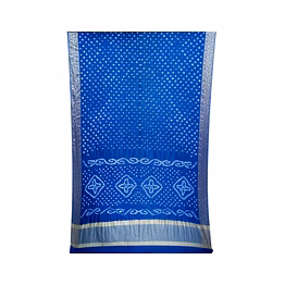 kala sanskruti retail pvt.ltd. all over indigo color dupion silk bandhani saree
