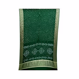 kala sanskruti retail pvt.ltd. all over green color dupion silk bandhani saree