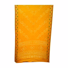 kala sanskruti retail pvt.ltd. all over golden color dupion silk bandhani saree