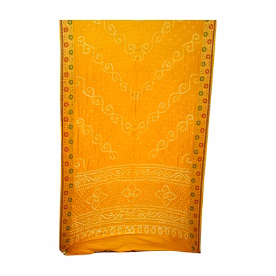 kala sanskruti retail pvt.ltd. all over golden color dupion silk bandhani saree