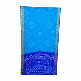 kala sanskruti retail pvt.ltd. sky blue & blue color dupion silk bandhani saree