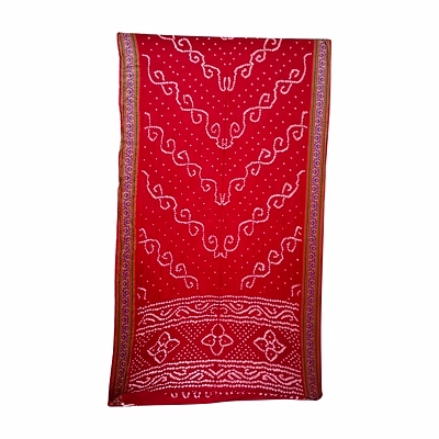 kala sanskruti retail pvt.ltd. all over red color dupion silk bandhani saree