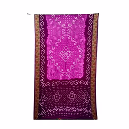 kala sanskruti retail pvt.ltd. light dark magenta color dupion silk bandhani saree