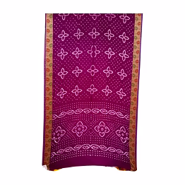 kala sanskruti retail pvt.ltd. jambali & golden color dupion silk bandhani saree