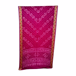 kala sanskruti retail pvt.ltd. all over magenta color dupion silk bandhani saree