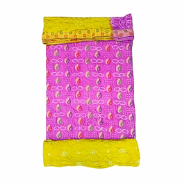 kala sanskruti retail private limitade lavender & lemmon color dupion silk bandhani dress