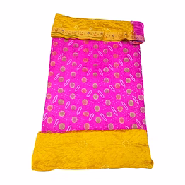 kala sanskruti retail private limitade pink & lemmon color dupion silk bandhani dress
