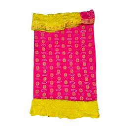 kala sanskruti retail private limitade gajari & lemmon color dupion silk bandhani dress