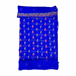kala sanskruti retail private limitade all over blue color dupion silk bandhani dress
