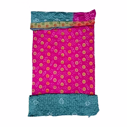 kala sanskruti retail private limitade pink & grey color dupion silk bandhani dress