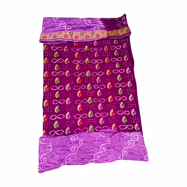 kala sanskruti retail private limitade wine & lavender color dupion silk bandhani dress