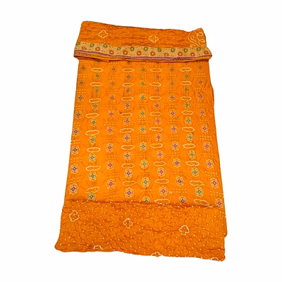 kala sanskruti retail private limitade light dark rust color dupion silk bandhani dress