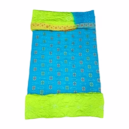 kala sanskruti retail private limitade rama & parrot green color dupion silk bandhani dress
