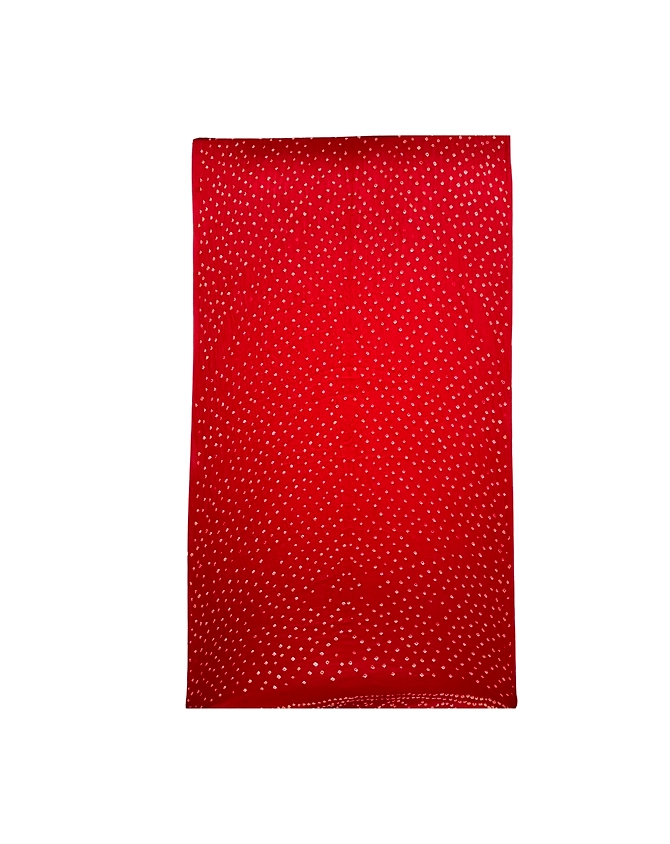All Over Red Color Art Silk Bandhani Saree-2