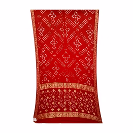 kala sanskruti retail private limitade all over maroon color art silk bandhani saree