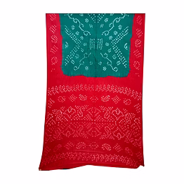 kala sanskruti retail private limitade rama & red color cotton bandhani saree
