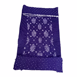 kala sanskruti retail private limitade all over purple color cotton bandhani dress