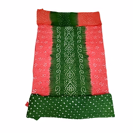 kala sanskruti retail private limitade mahendi & peach color cotton bandhani dress