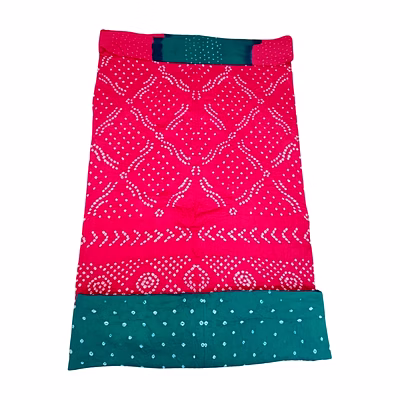 kala sanskruti retail private limitade pink & rama cotton bandhani dress