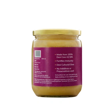 Nei Native A2 Cow Ghee - Artisanal And Hand Crafted 500 ml-2