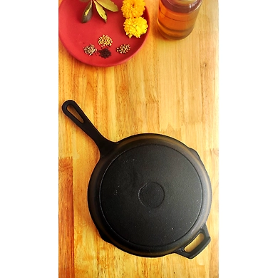 Skillet long handle 10&quot; diameter-3