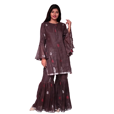 Frock Style Kurti With Plozo-AFLS-1116